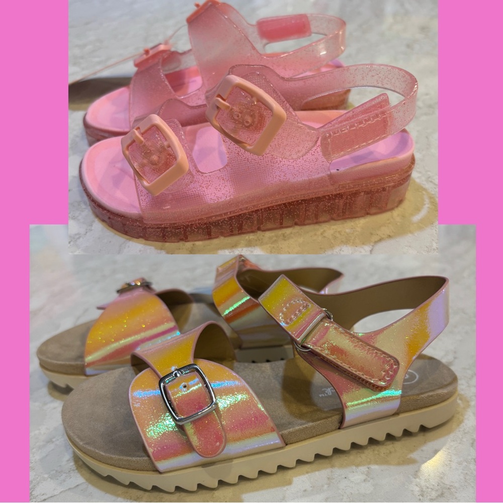 SET OF 2 NWT Cat & Jack, Wonder Nation size 9 Sandals